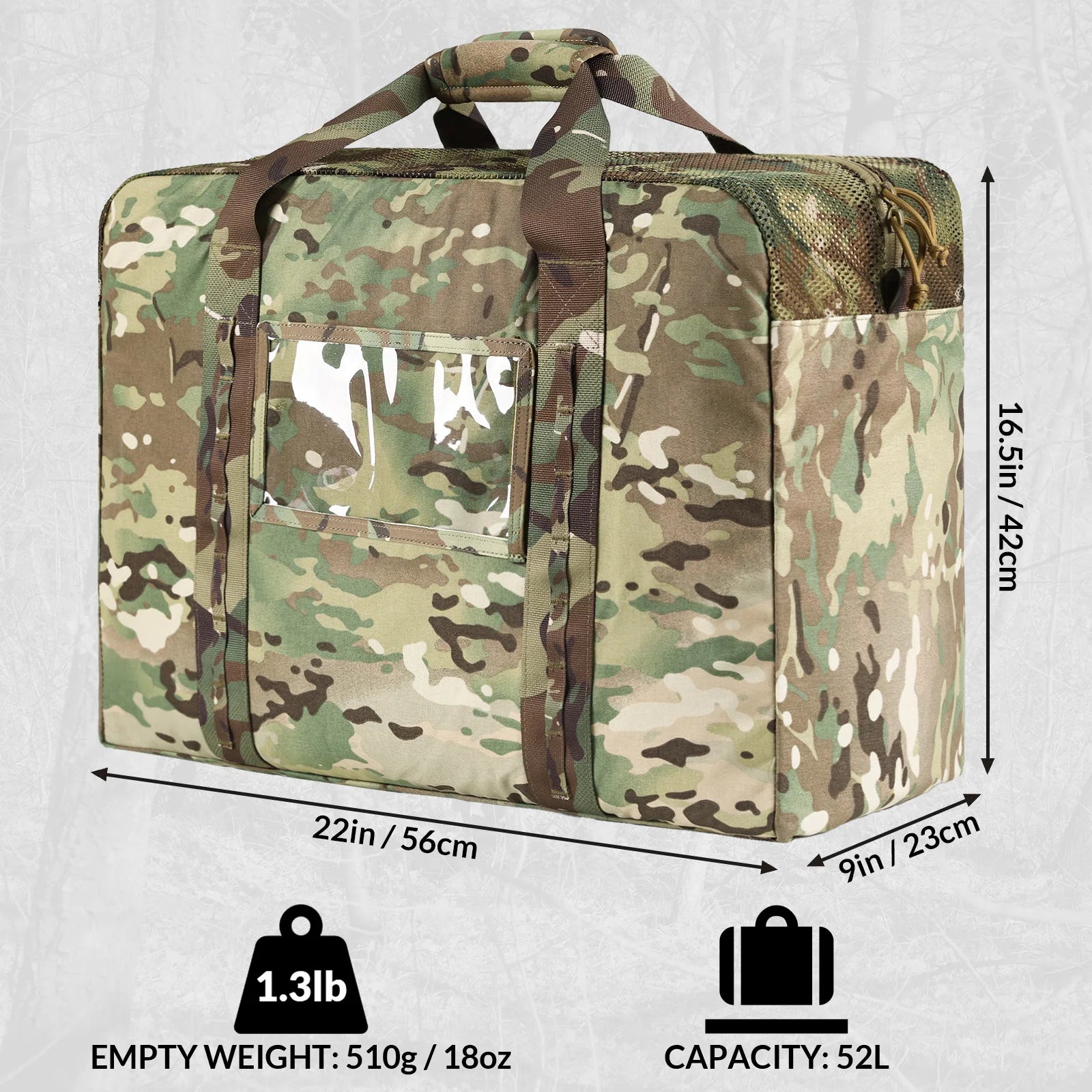 TitanDuffle™ 52L Heavy‑Duty Military Bag