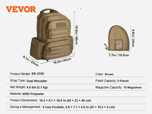 SucceBuy® ArmoryPack™ Modular Gun Backpack