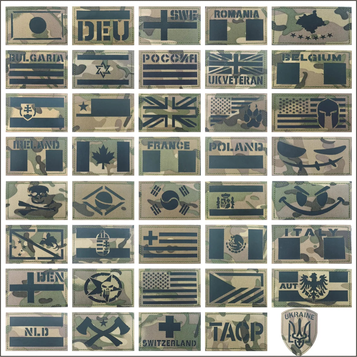 NationCore™ Tactical Flag Patch Set