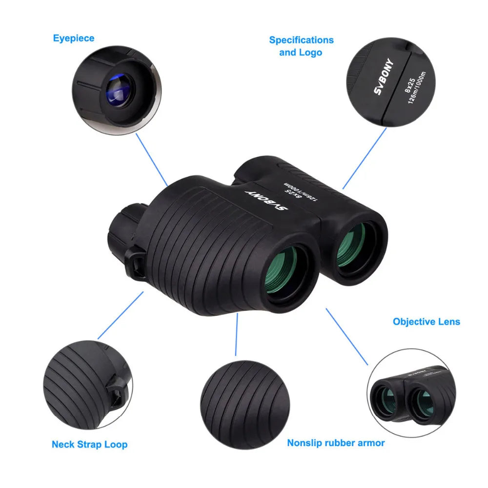 SwiftVision™ 8x25 SV10 Compact Pro Binoculars