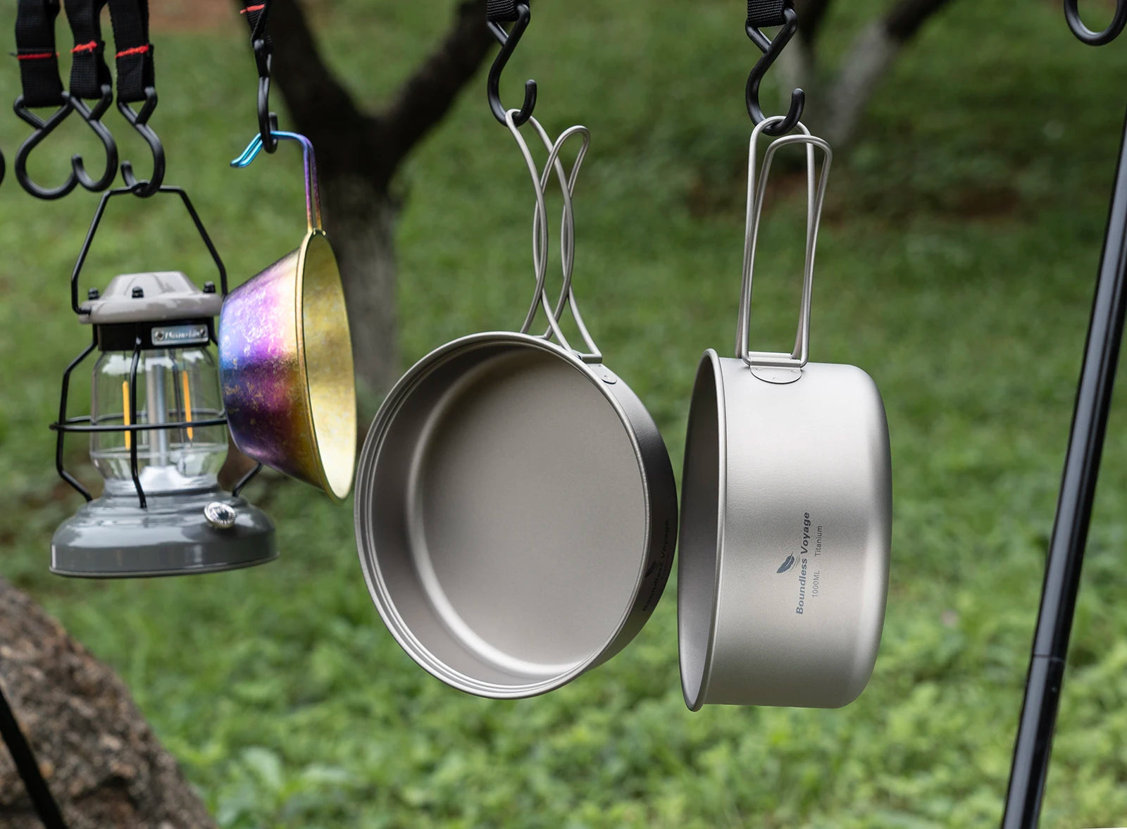 TitanVoyage™ Folding Titanium Cookware Set