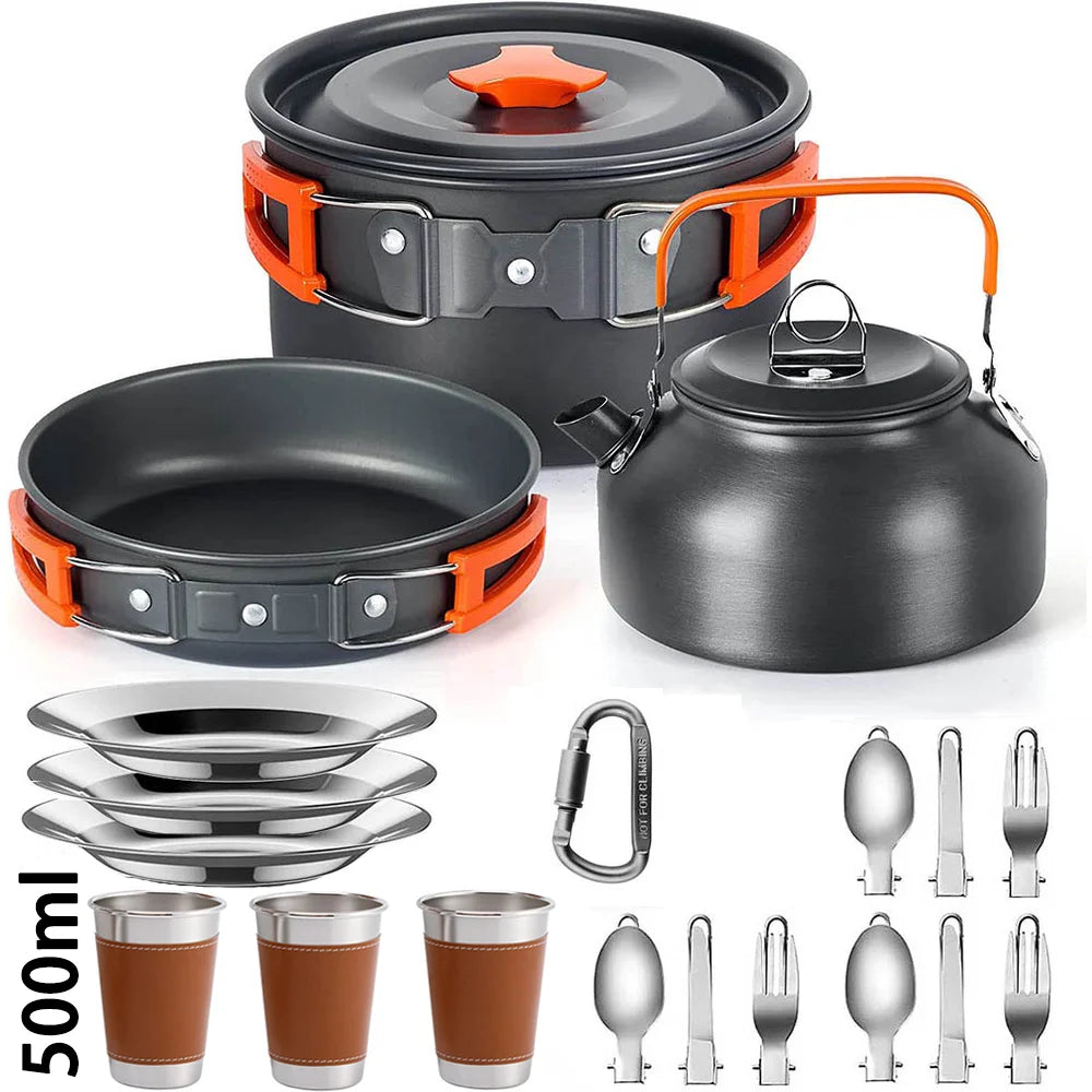 CampMate™ Non-Stick Cookware Set (2–3 personnes)