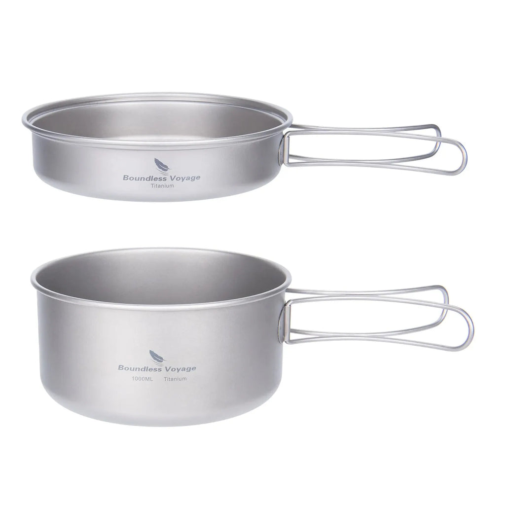 TitanVoyage™ Folding Titanium Cookware Set